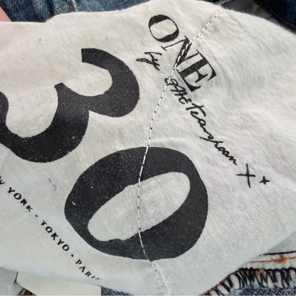 One Teaspoon Cadillac High Waist rise Skirt Size 30 denim midi distressed pencil - Picture 6 of 6